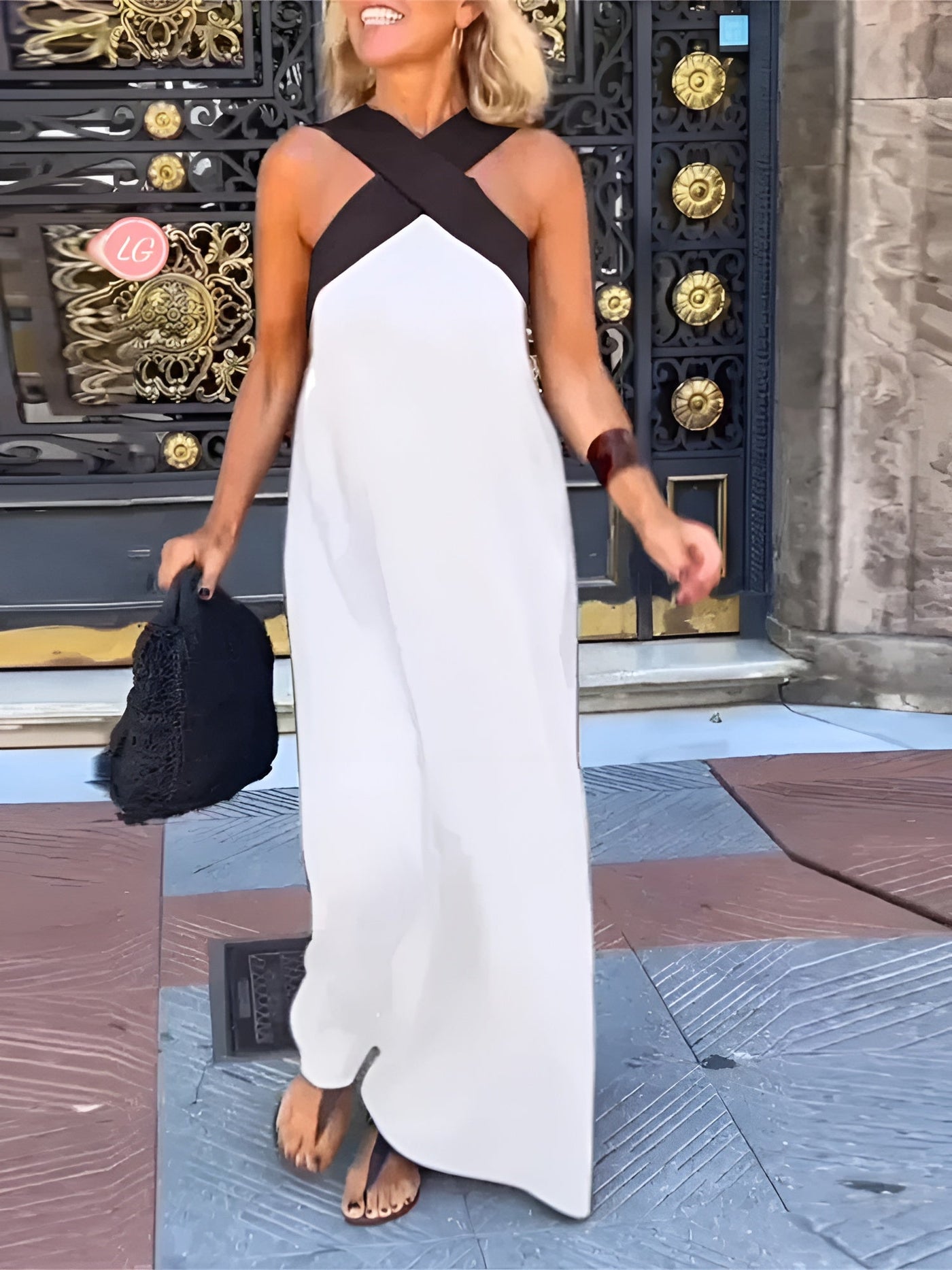 Paula | Breathable Comfortable Crossed Maxi Dress